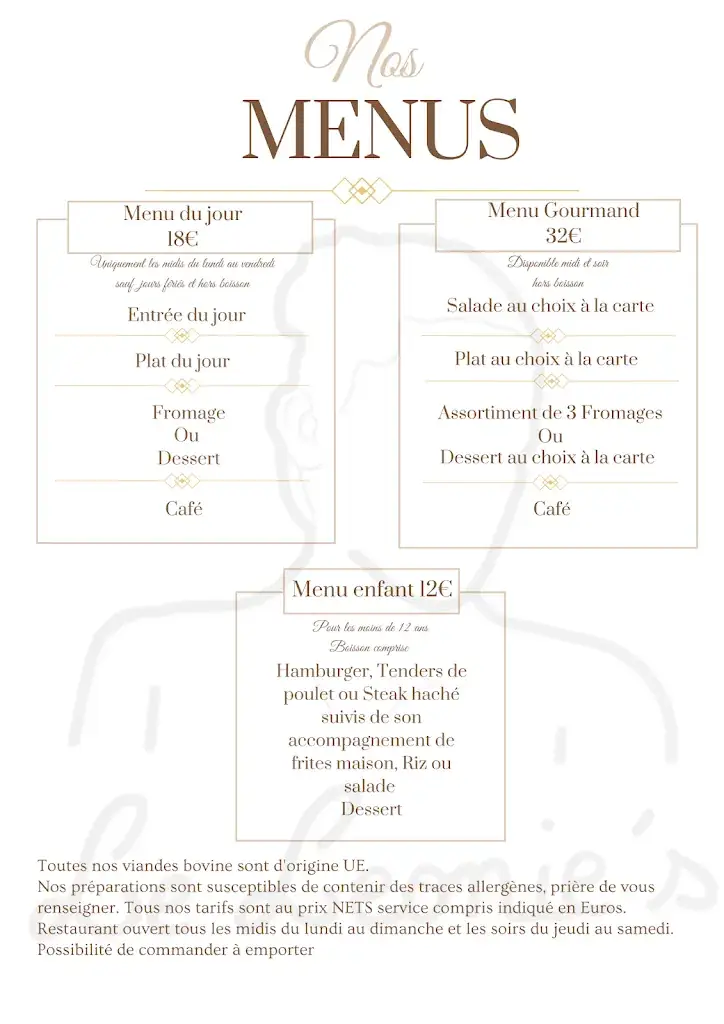 Menü_Le Léonie's_Saint-Germain-des-Fossés_Bild_2