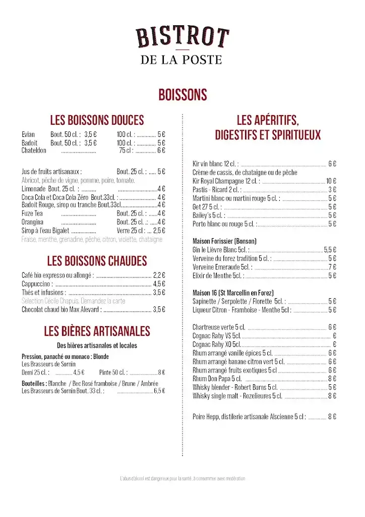 Menu_Restaurant La Poste Tout Simplement_Saint-Galmier_image_2