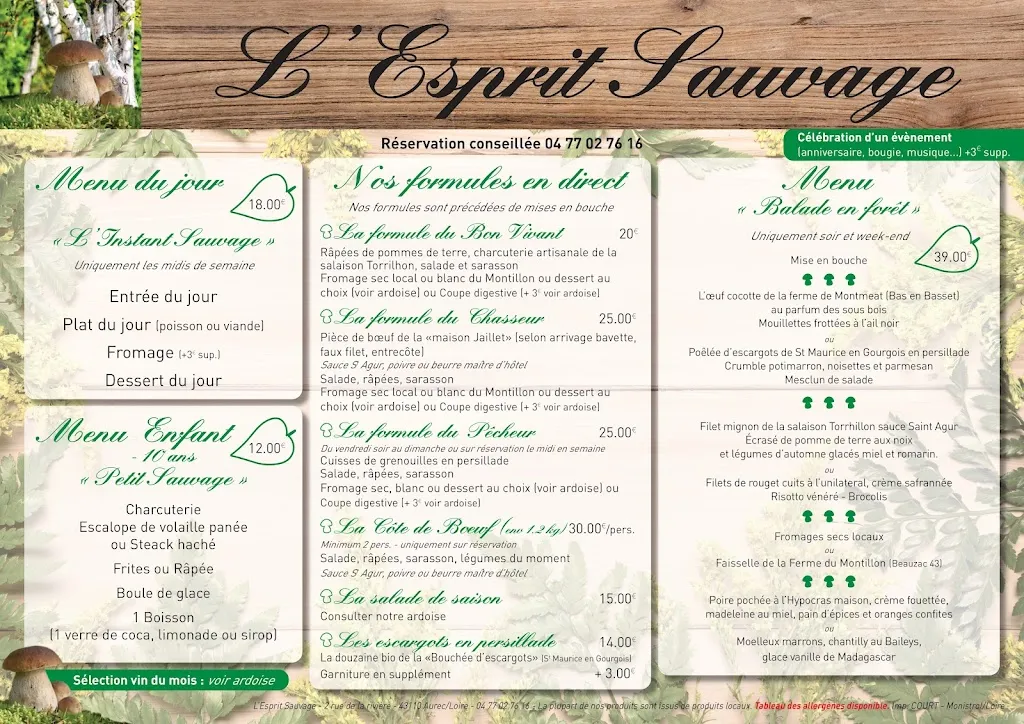 Menu_L'Esprit Sauvage_Aurec-sur-Loire_image_1