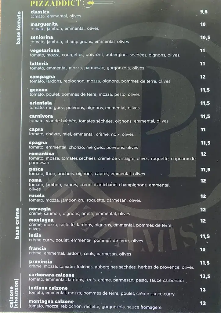 Menü_LA PIZZAMIS_Saint-Héand_Bild_1