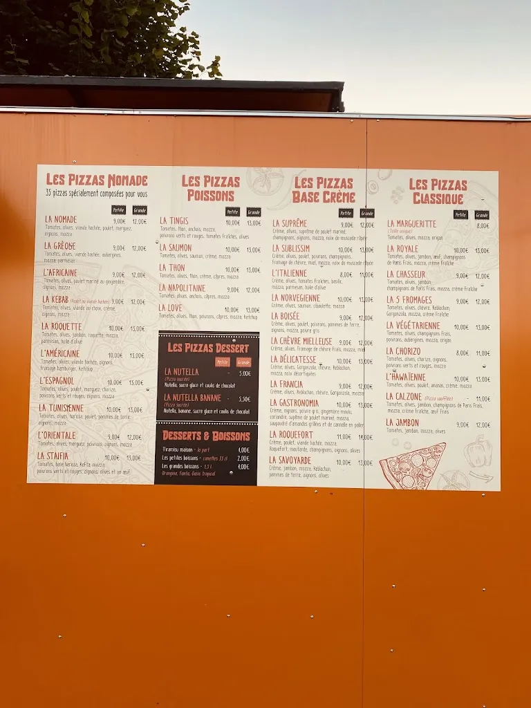 Menu_Pizza le nomade_Saint-Genis-Pouilly_immagine_1