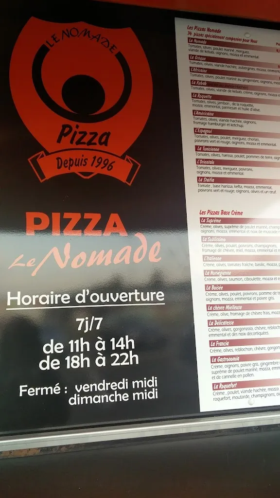 Menu_Pizza le nomade_Saint-Genis-Pouilly_immagine_3