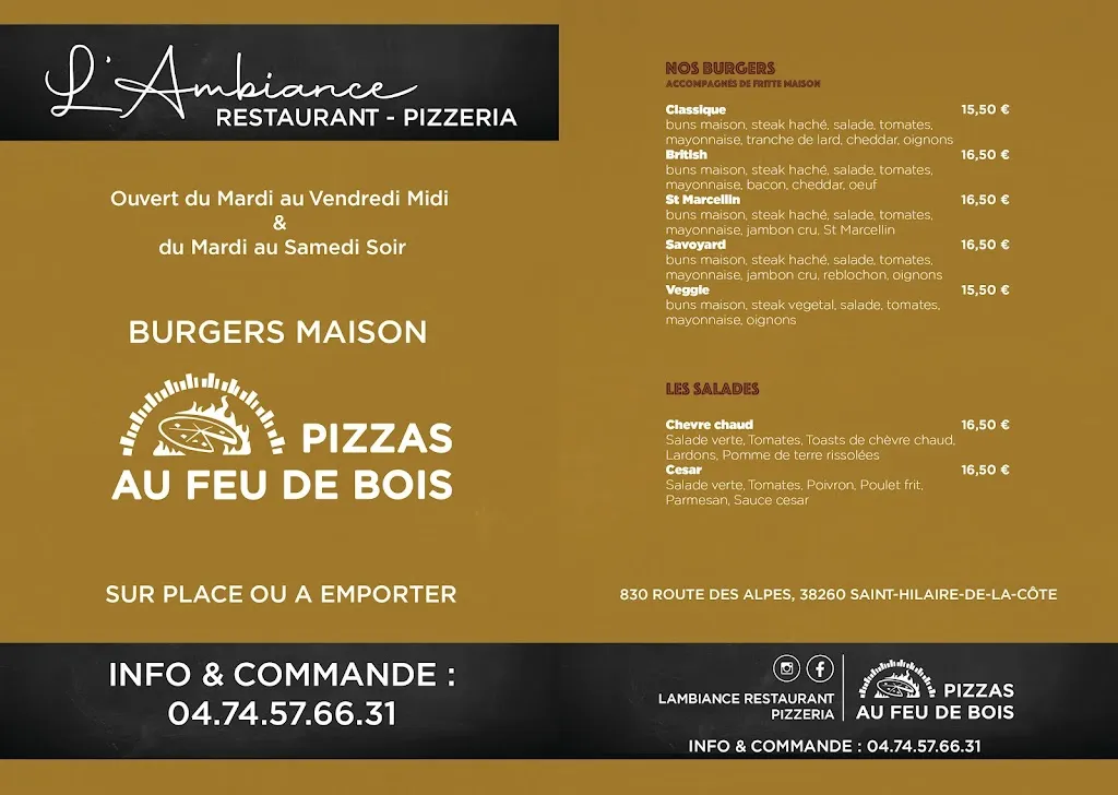 Menu_L'Ambiance Restaurant /Pizzeria_Saint-Hilaire-de-la-Côte_image_2