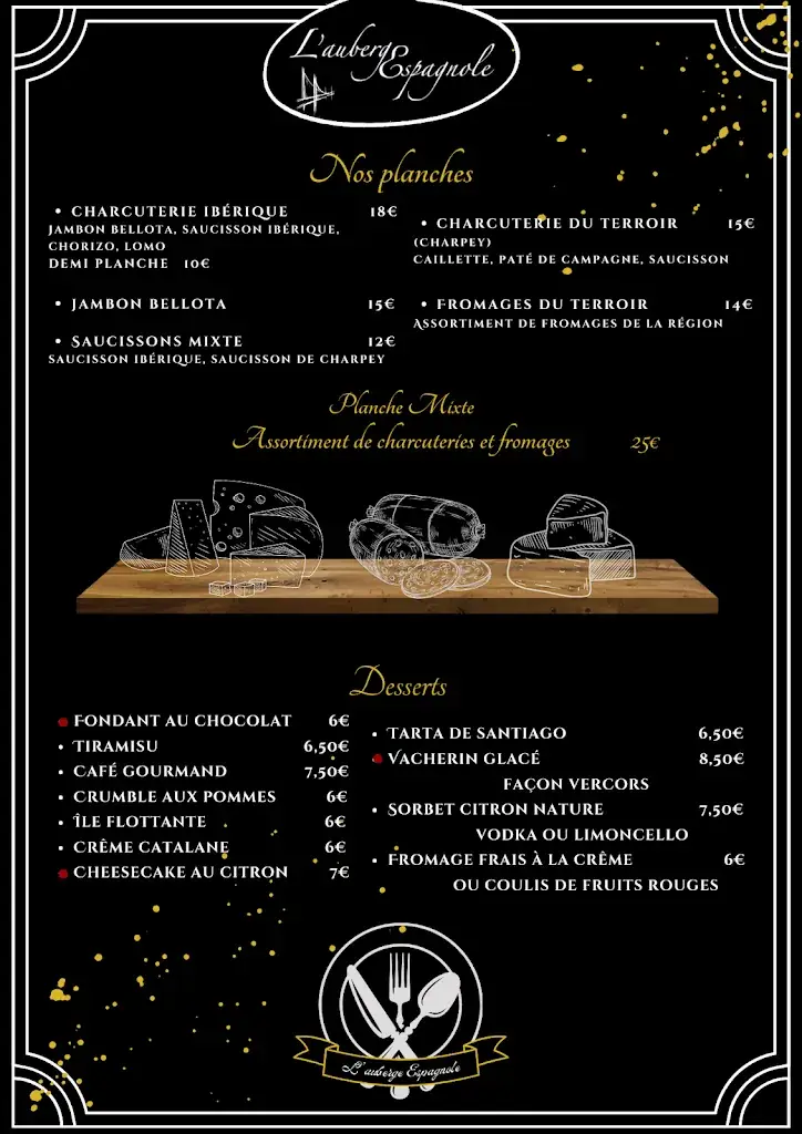 Menu_L'auberge Espagnole_Saint-Lattier_image_3