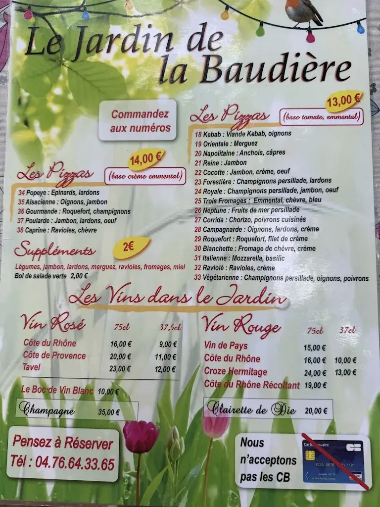 Menu_Pizzeria le Jardin de la Baudière_Saint-Lattier_image_2