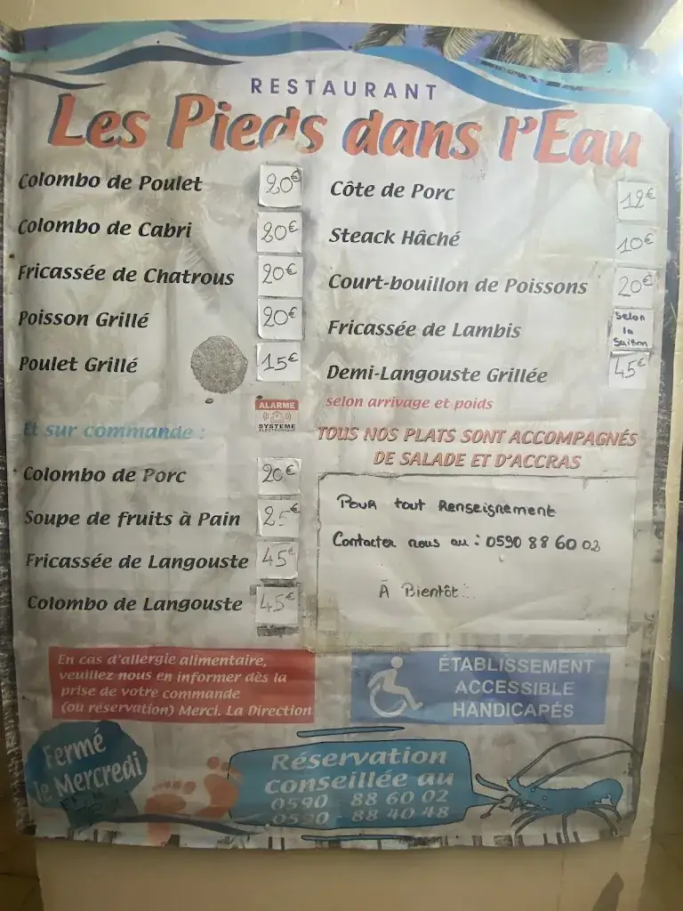 Menu_Les Pieds dans l'Eau_Guadeloupe_image_2