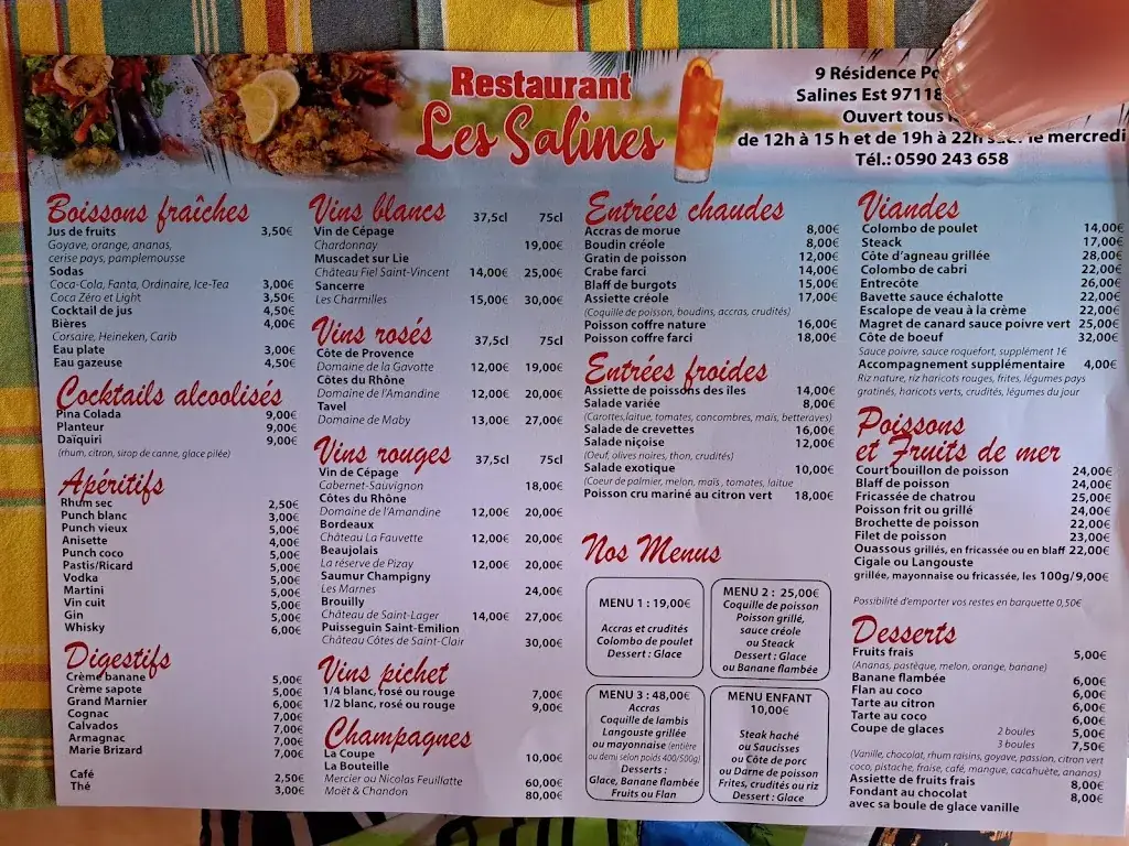 Menu_Les Salines_Guadeloupe_image_2