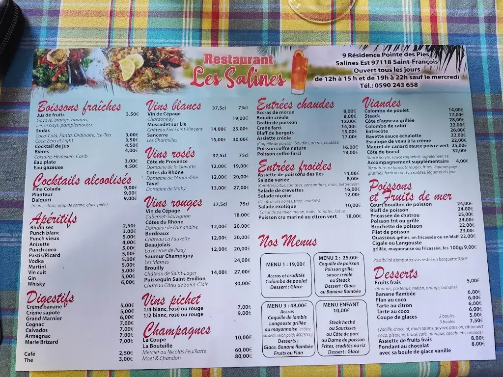 Menu_Les Salines_Guadeloupe_image_3