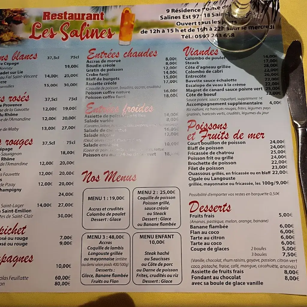 Menu_Les Salines_Guadeloupe_image_4