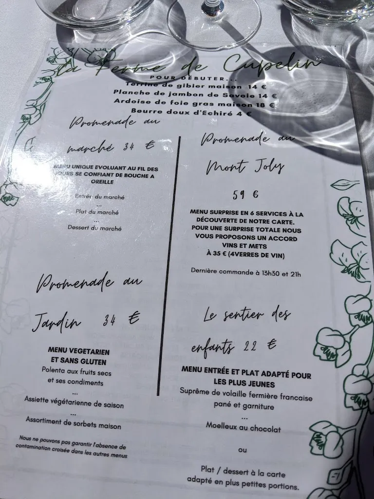 Menu_La Ferme de Cupelin_Saint-Gervais-les-Bains_image_3