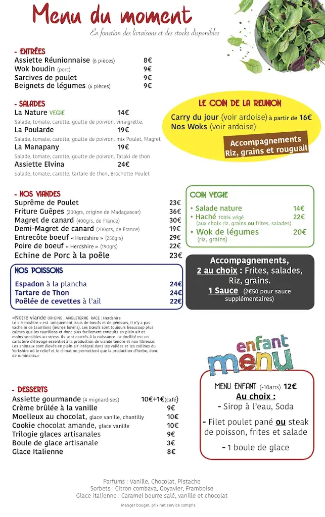 Menu_La Table d'Elvina_Réunion_image_1
