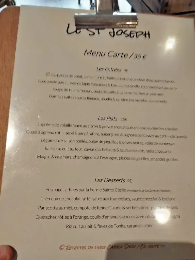 Menu_Le Saint Joseph_Garenne-Colombes_image_4