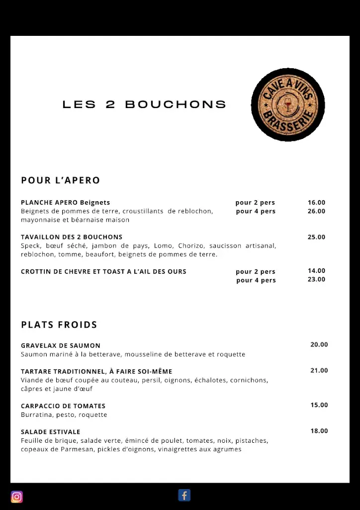 Menu_brasserie - cave à vins - les 2 bouchons_Saint-Jean-de-Sixt_image_4