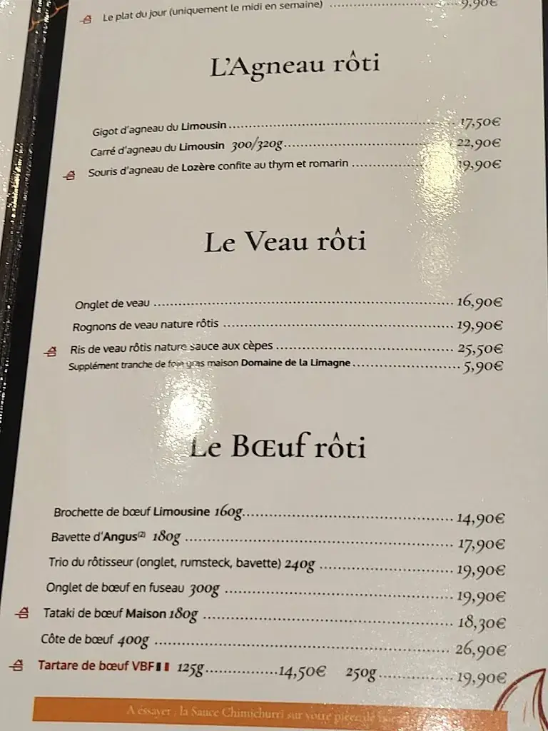 Menu_La Rôtisserie_Aubière_image_1