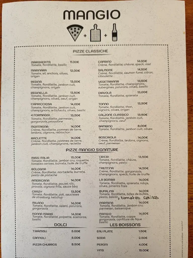 Menu_Restaurant - Pizzeria MANGIO PIZZA_Saint-Jeoire_immagine_1