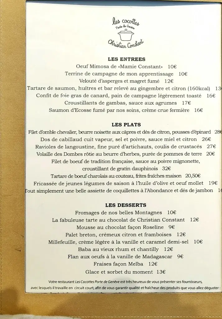Menu_Restaurant Les Cocottes Porte de Genève_Saint-Julien-en-Genevois_image_4