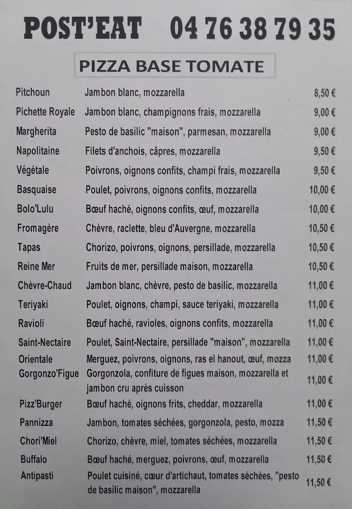 Menu_Pizzeria POST'EAT_Saint-Lattier_immagine_3