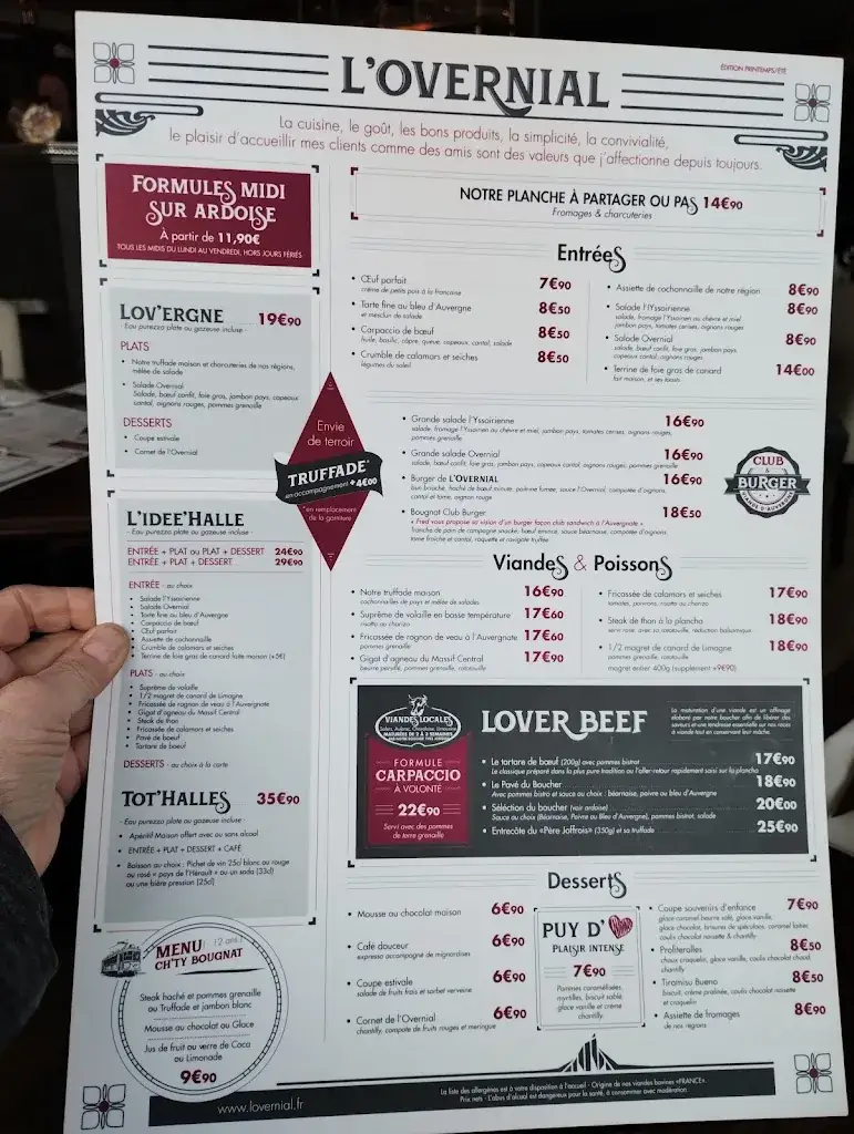 Menu_L'overnial_Aubière_image_1