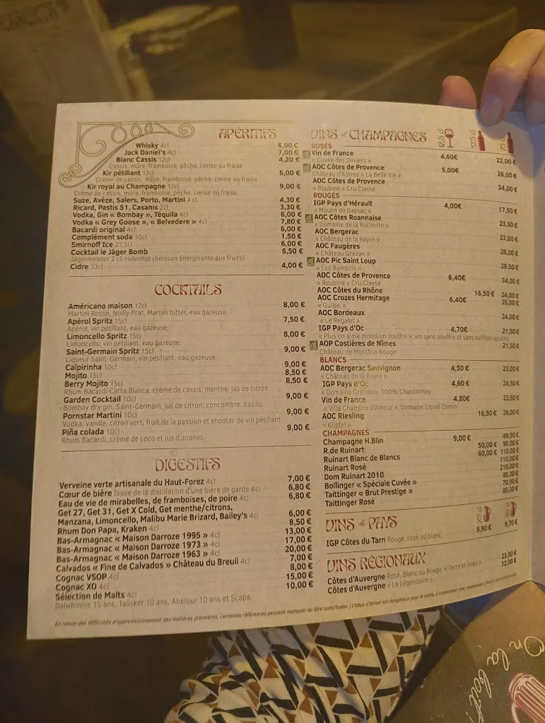 Menu_Chez Le Brasseur_Aubière_image_1