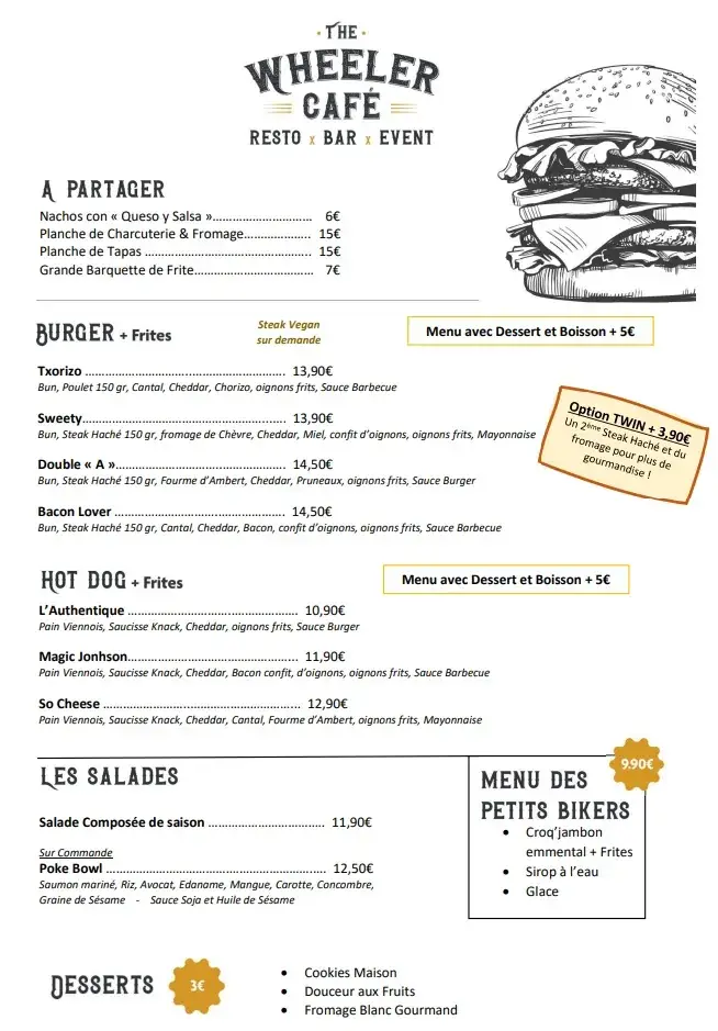 Menu_The Wheeler Café_Aubière_image_1