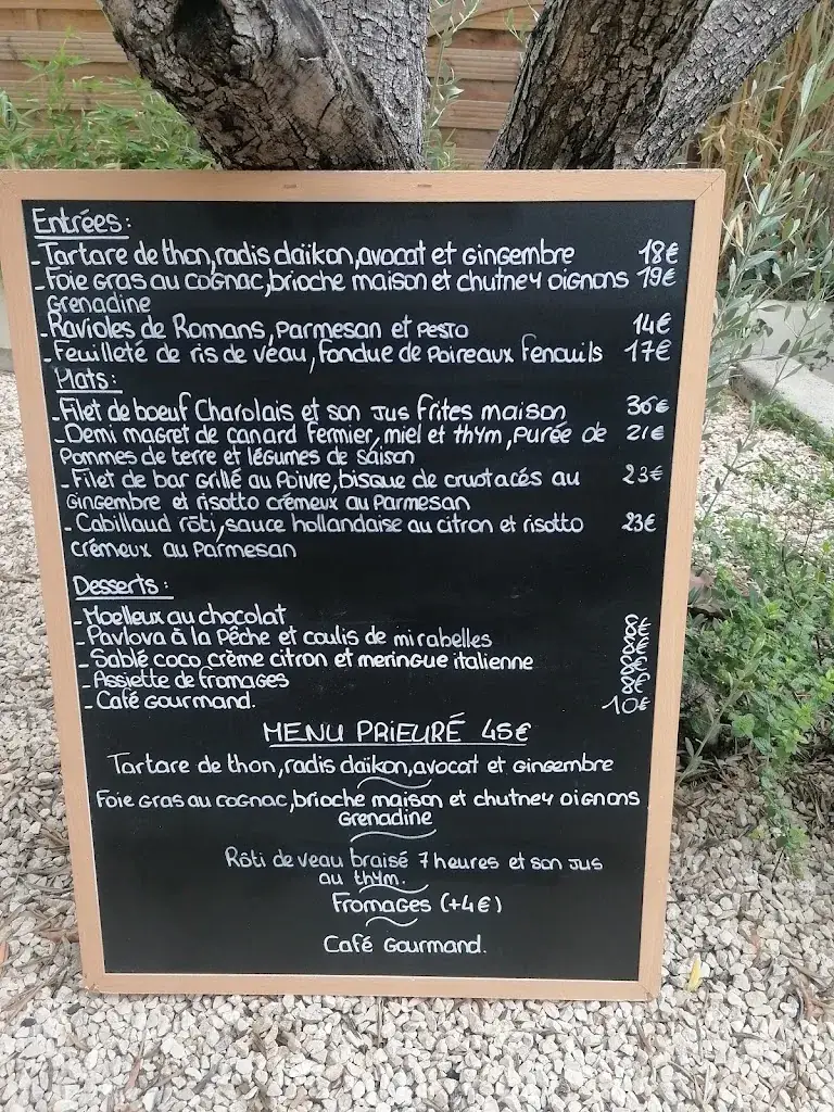Menu_Restaurant Le Prieuré_Saint-Marcel-lès-Sauzet_image_1