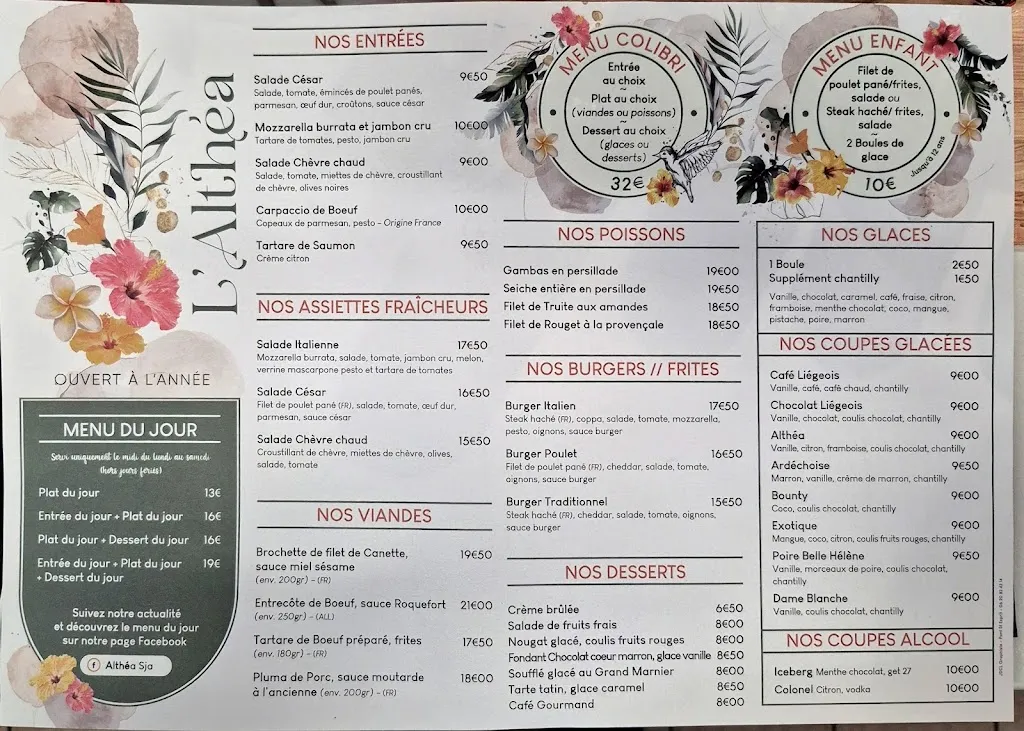 Menu_Restaurant L'althéa_Saint-Just-d'Ardèche_image_2