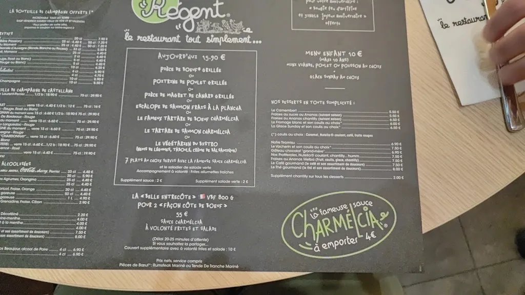 Menu_Bistro Régent Aubière - Restaurant ouvert midi et soir 7j/7_Aubière_image_3