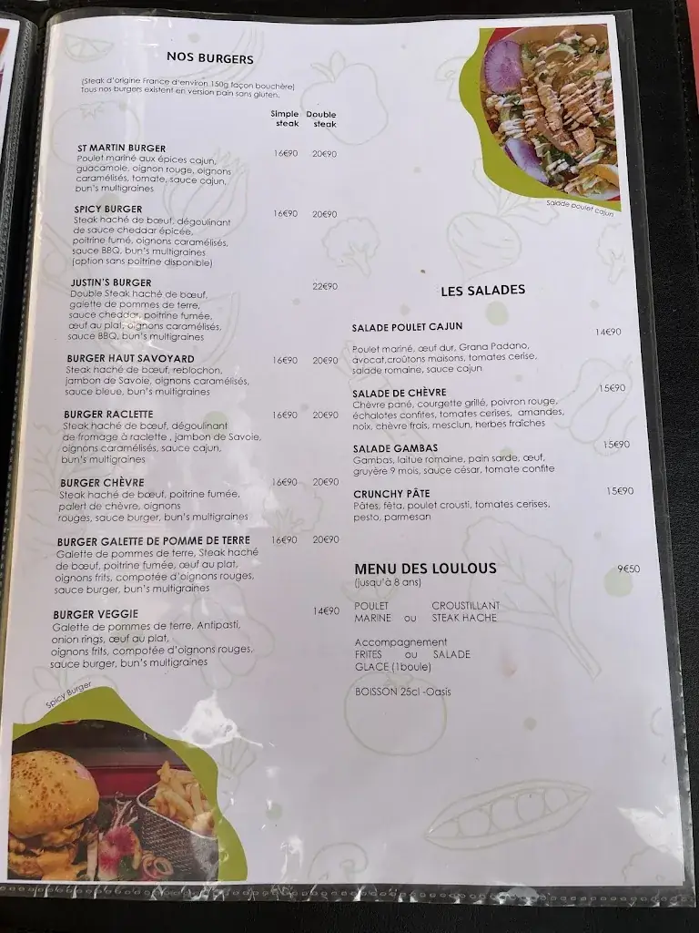 Menu_Chez Justin - Restaurant Bar à Cocktails_Fillière_image_1