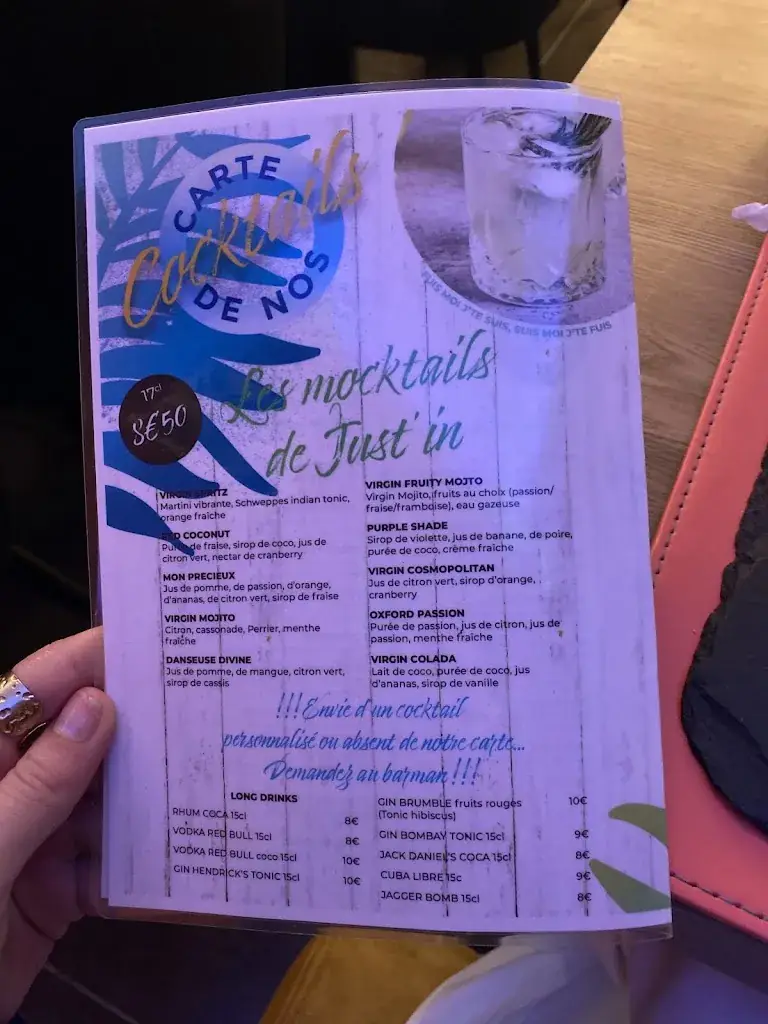 Menu_Chez Justin - Restaurant Bar à Cocktails_Fillière_image_4