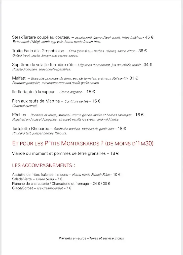 Menu_Restaurant Simple & Meilleur · Saint-Martin-de-Belleville_Belleville_image_1