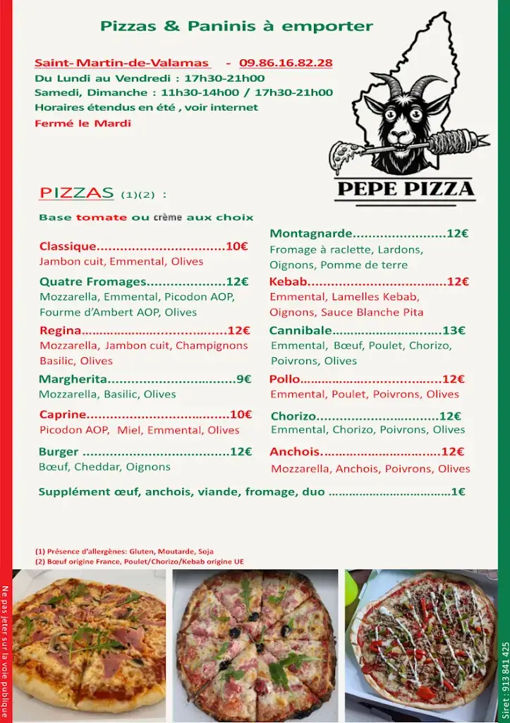 Menu_PEPE PIZZA_Saint-Martin-de-Valamas_immagine_2