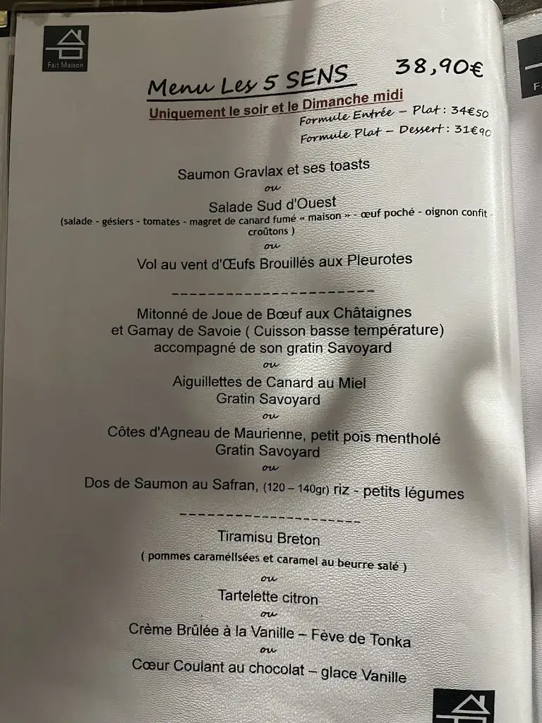 Menu_Restaurant les 5 Sens_Saint-Jean-de-Maurienne_image_1