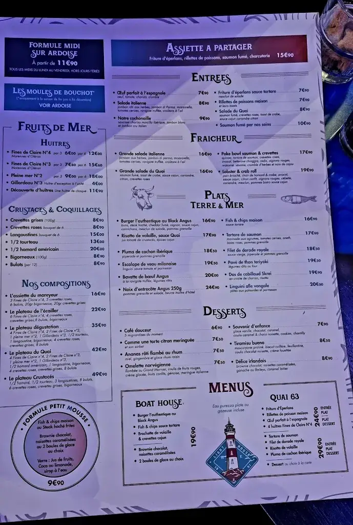 Menu_QUAI 63 entre terre & mer_Clermont-Ferrand_image_1