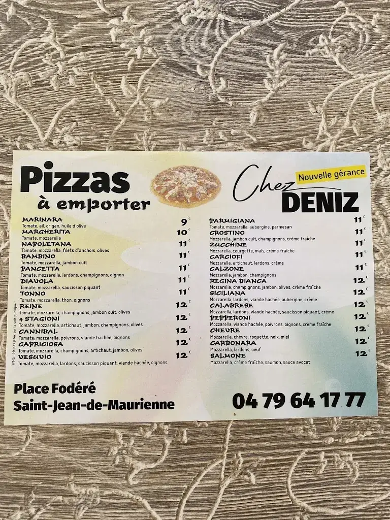 Menu_Restaurant-pizzeria Chez Deniz_Saint-Jean-de-Maurienne_image_2