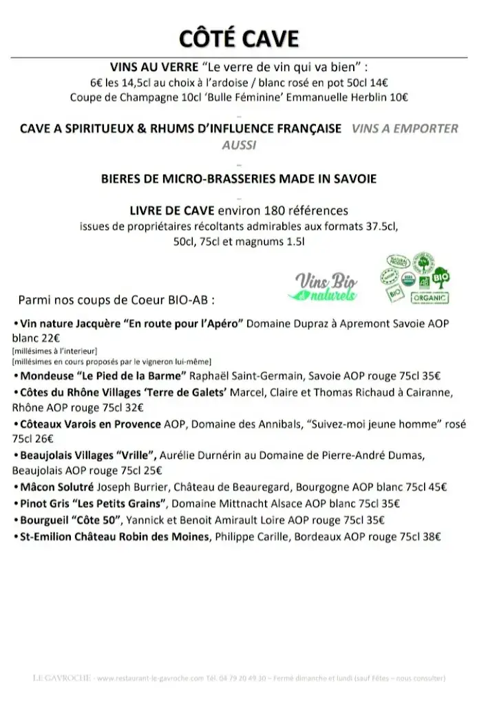 Menu_Le Gavroche_Saint-Jean-de-Maurienne_image_1