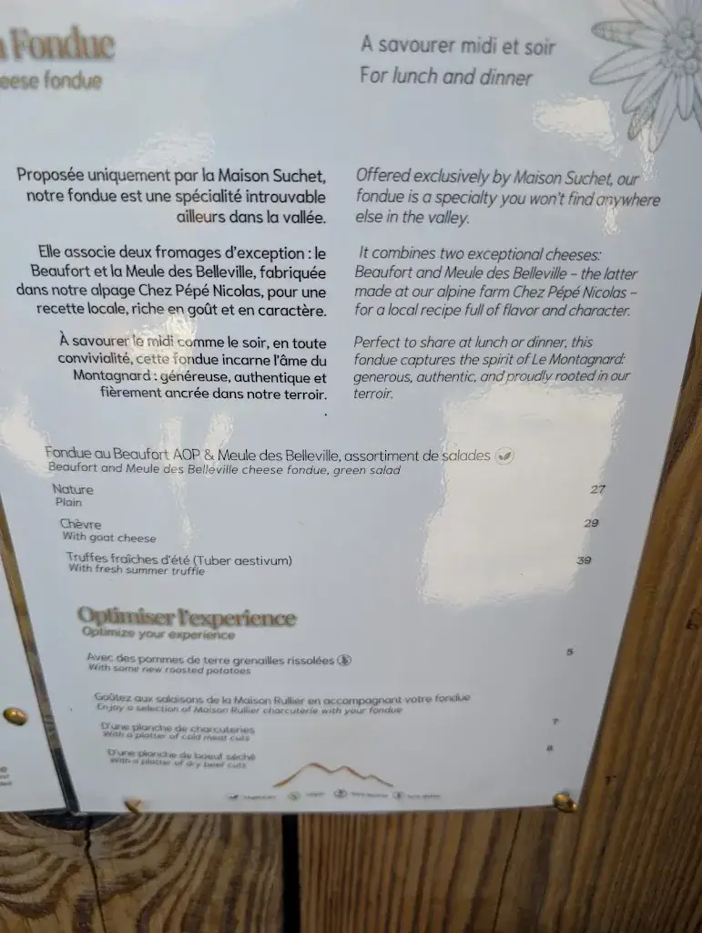 Menu_Restaurant Le Montagnard_Belleville_image_1