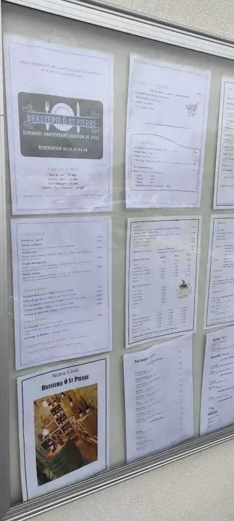 Menu_Restaurant Pizzeria BRASSERIE Ô SAINT PIERRE_Saint-Pierre-de-Chandieu_image_1