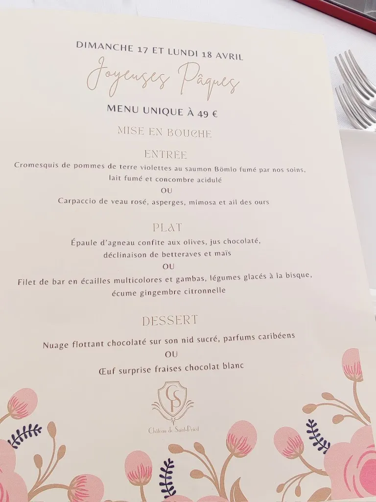 Menu_Chateau de Saint Priest_Saint-Priest_image_1