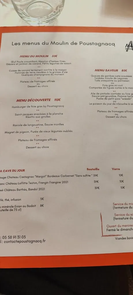 Menu_Moulin de Poustagnacq_Saint-Paul-lès-Dax_image_3