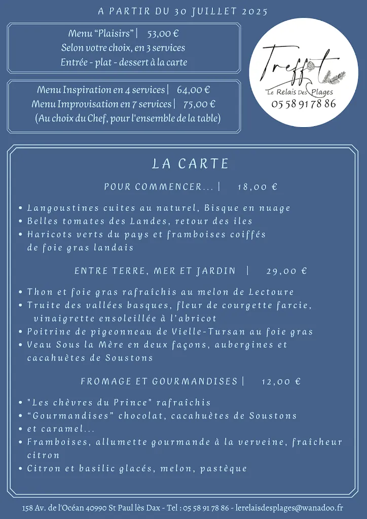 Menu_Le Relais des Plages_Saint-Paul-lès-Dax_image_1