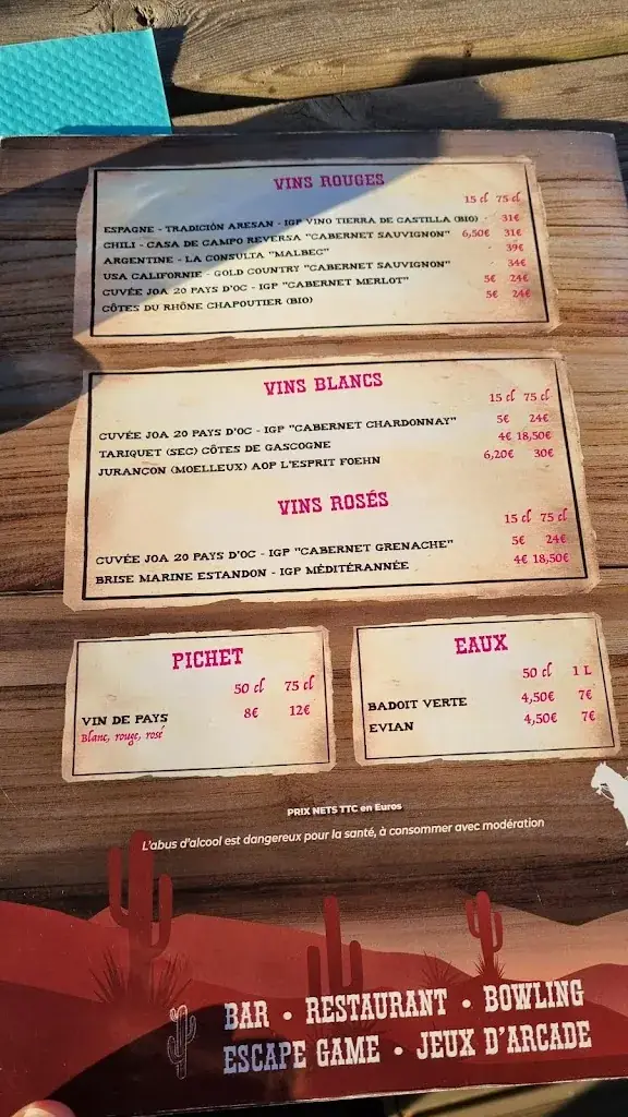 Menu_El Tex-Mex - Bar - Restaurant - Bowling_Saint-Paul-lès-Dax_immagine_1