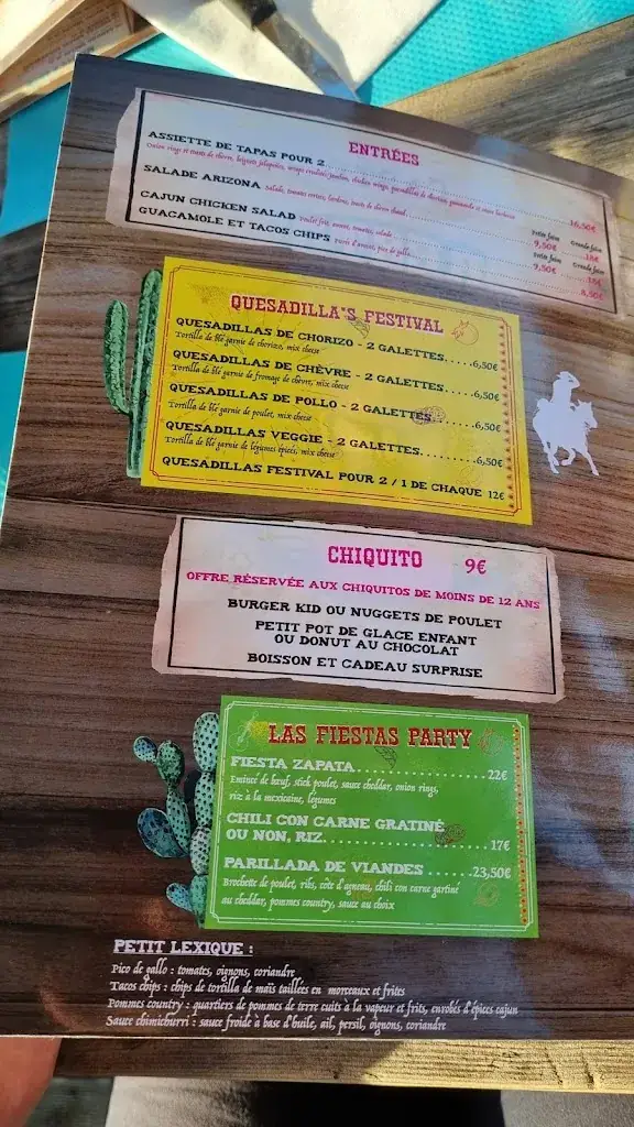 Menu_El Tex-Mex - Bar - Restaurant - Bowling_Saint-Paul-lès-Dax_immagine_2