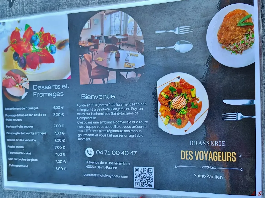Menu_Restaurant des Voyageurs & Hôtel_Saint-Paulien_immagine_4