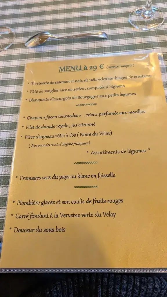 Menu_Auberge La Maison Julia_Blanzac_image_1