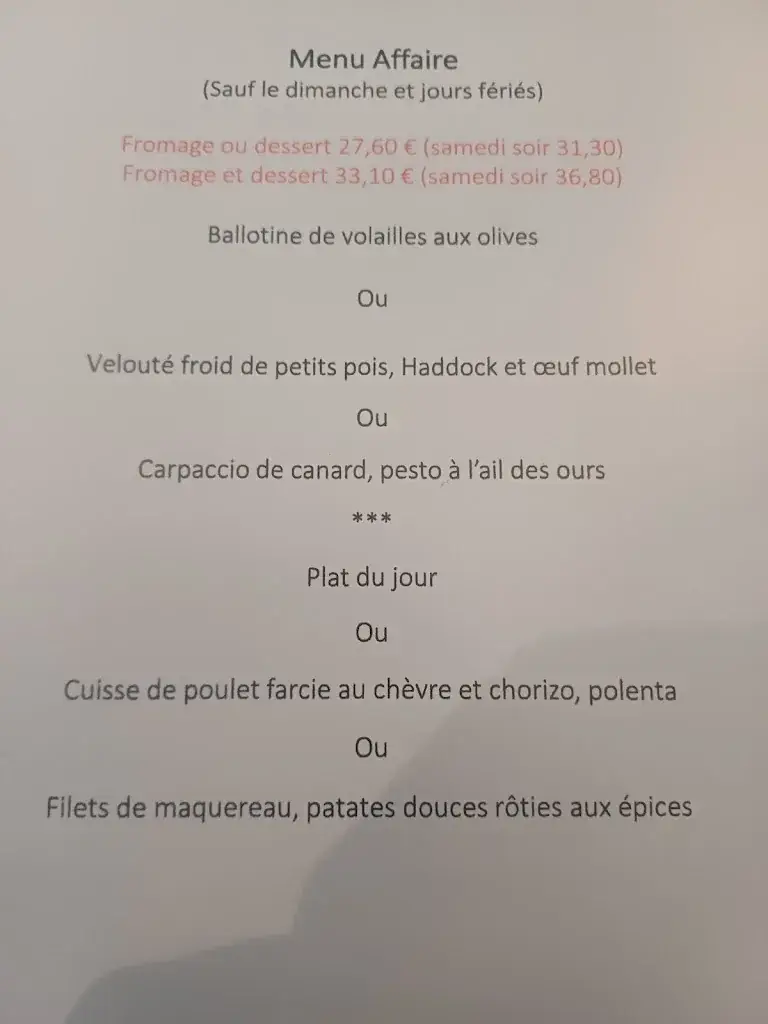 Menu_Le Restaurant Téjérina_Polliat_immagine_1