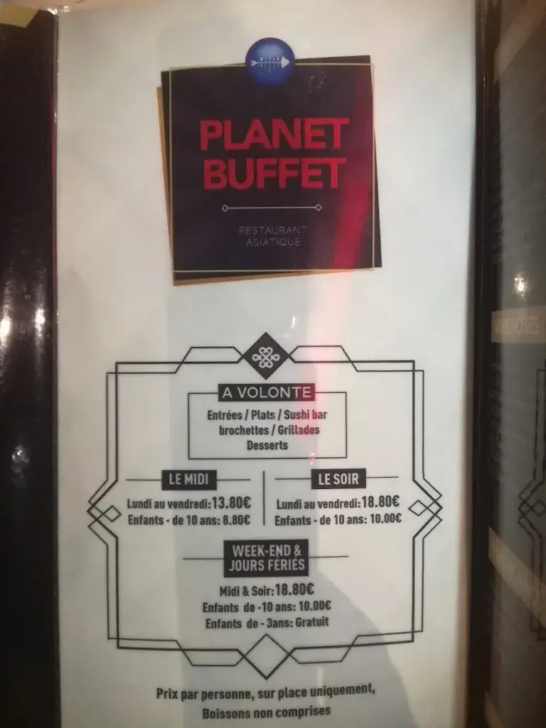 Menu_Planet Buffet - Restaurant à volonté_Saint-Martin-d'Hères_image_2