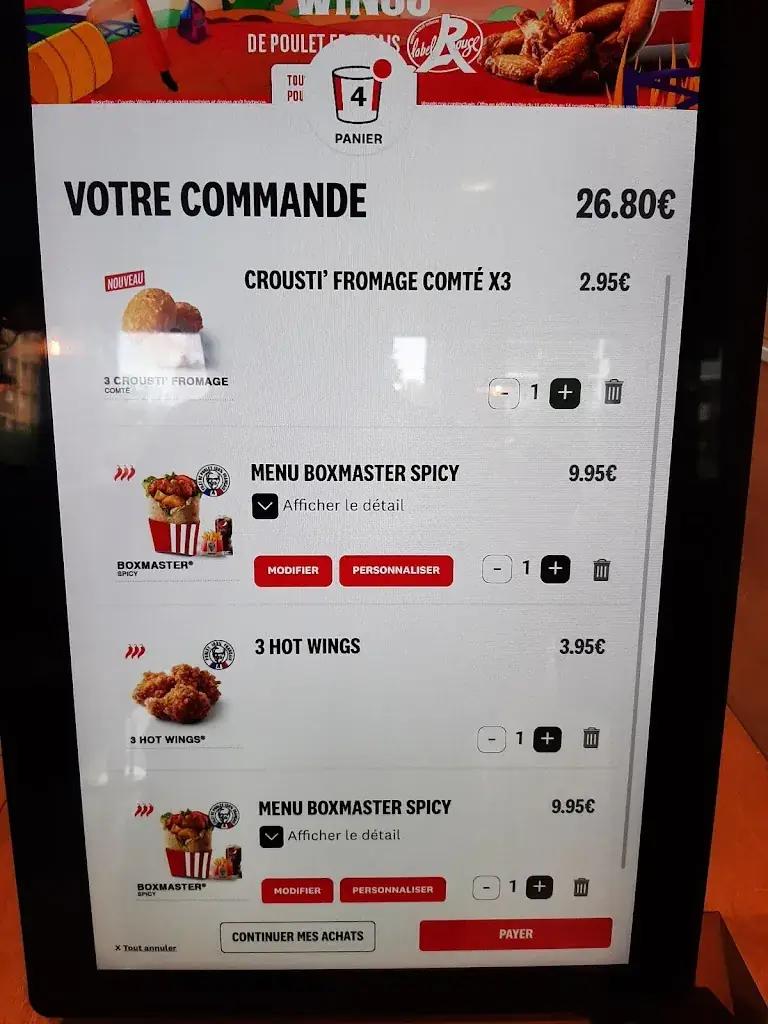 Menu_KFC Grenoble St-Martin-D'Hères_Saint-Martin-d'Hères_immagine_2