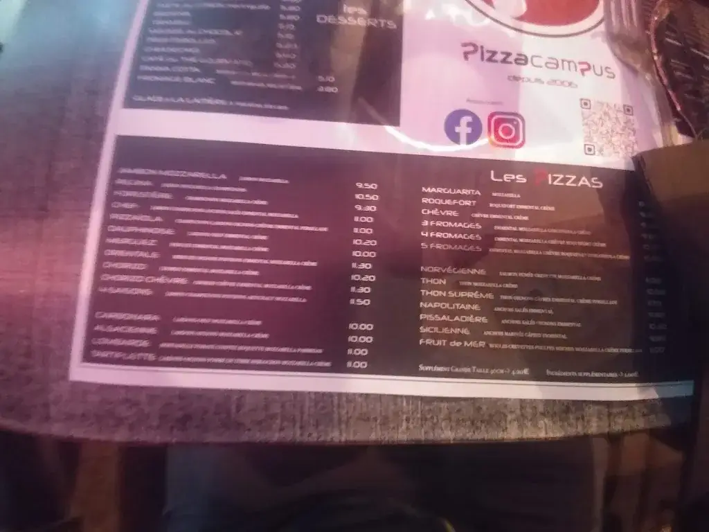 Menu_Pizzeria Du Campus_Saint-Martin-d'Hères_image_4