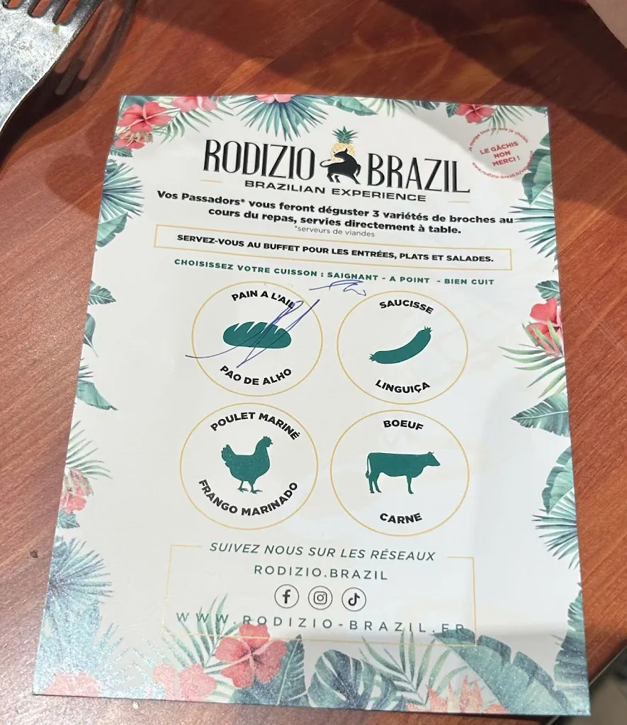 Menu_Rodizio Brazil - Grenoble_Saint-Martin-d'Hères_image_4