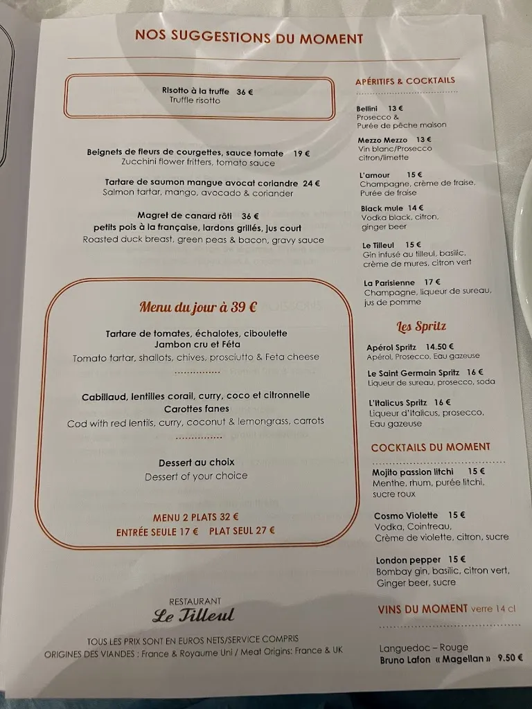 Menu_Restaurant Le Tilleul_Saint-Paul-de-Vence_image_3